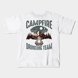 Campers Gift - Campfire Drinking Team Camping Outdoors Funny Kids T-Shirt